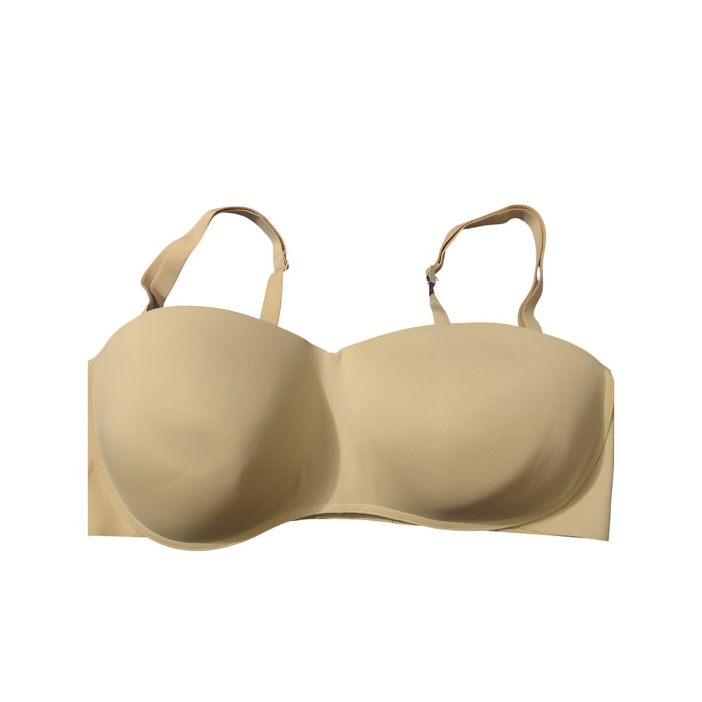 NWOT Maidenform Pure Comfort Wireless Strapless Bra Beige DM7685 Womens 2XL